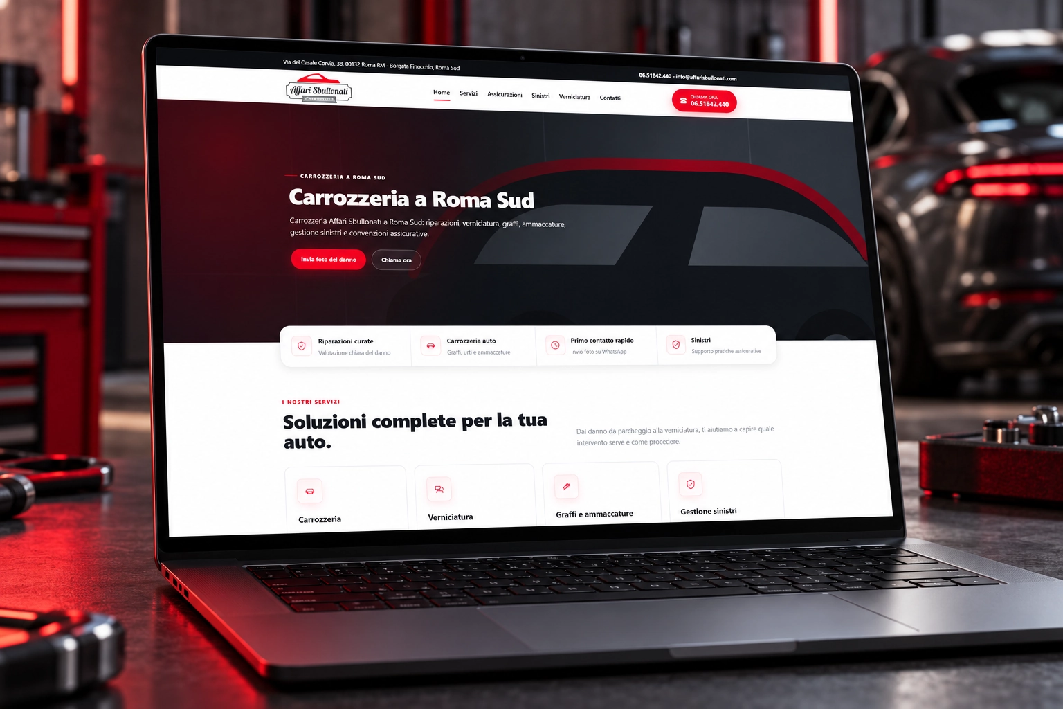 Progetto web del portfolio Neweb, esempio 16