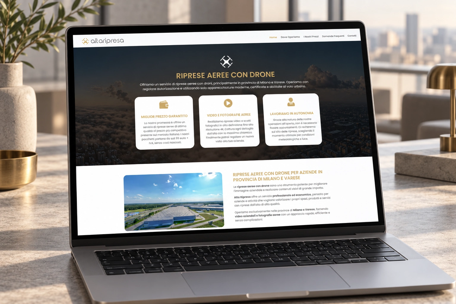 Progetto web del portfolio Neweb, esempio 20